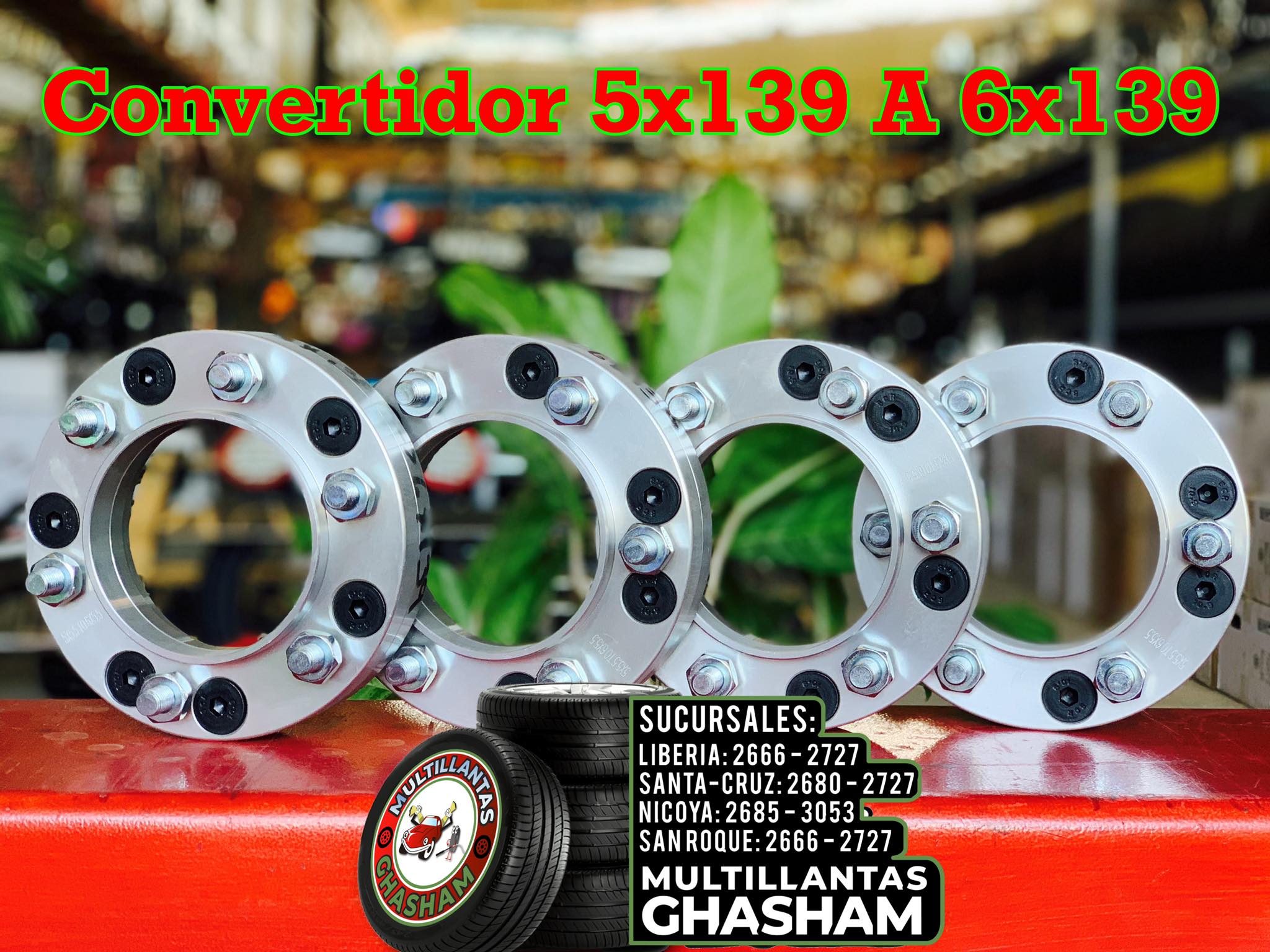 CONVERTIDOR 5X139->6X139 25MM